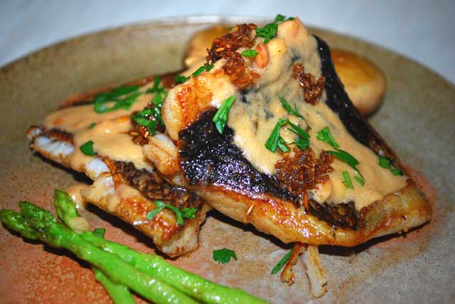 メジナ グレ のポワレ ピーナッツソース アジアン風 魚料理レシピデータベース